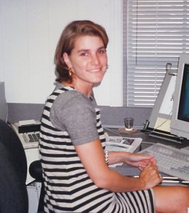 Leigh Leigh Tortorici in the new APA offices, 1994.